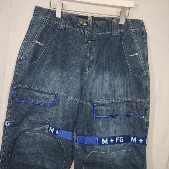 MARITHE FRANCOIS GIRBAUD sz 36 Jeans M + FG Shuttle Strap Street - Picture 3 of 10